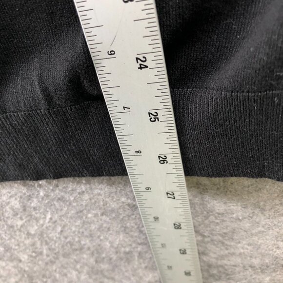 Zara Short Sleeve Polo Sweater Mens M Black Stretch Tight Knit Collared - Picture 9 of 9